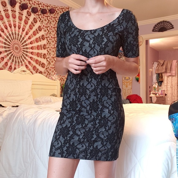 Floral Lace Patterned LBD - Picture 2 of 4